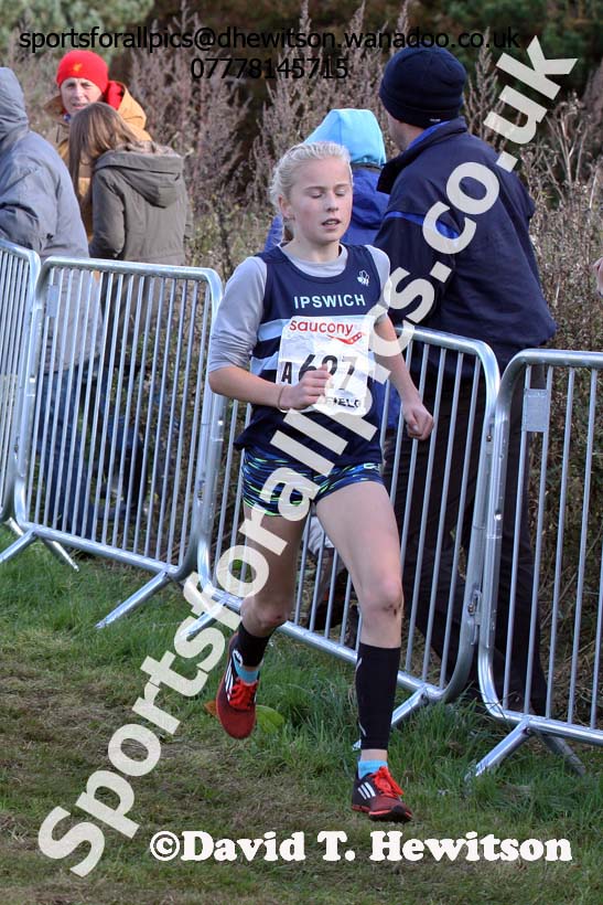 Girls under-13s, 2016 National Cross Country Relays, Berry Hill Park, Mansfield. Photo: David T. Hewitson/Sports for All Pics